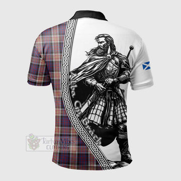 Carnegie Tartan Clan Crest Polo Shirt with Highlander Warrior Celtic Style - Tartan Vibes Clothing