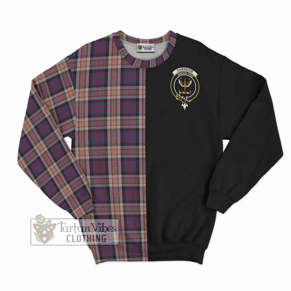 Carnegie Tartan Sweatshirt with Family Crest and Half Of Me Style - Tartan Vibes Clothing
