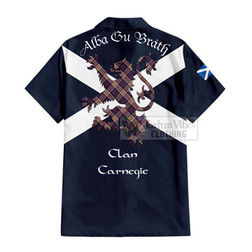 Carnegie Tartan Lion Rampant Hawaiian Shirt Proudly Display Your Heritage with Alba Gu Brath and Clan Name - Tartan Vibes Clothing