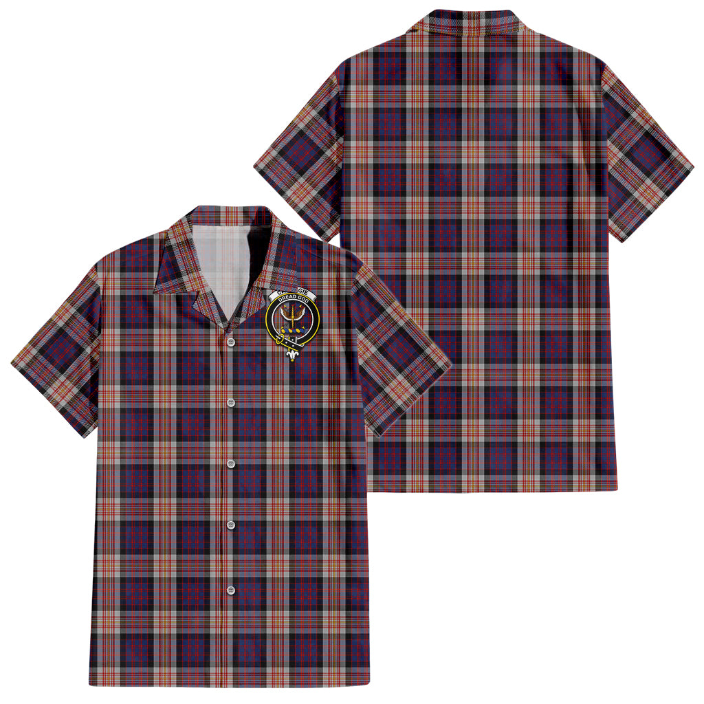 Carnegie Tartan Hawaiian Shirt with Family Crest - Tartan Vibes Clothing