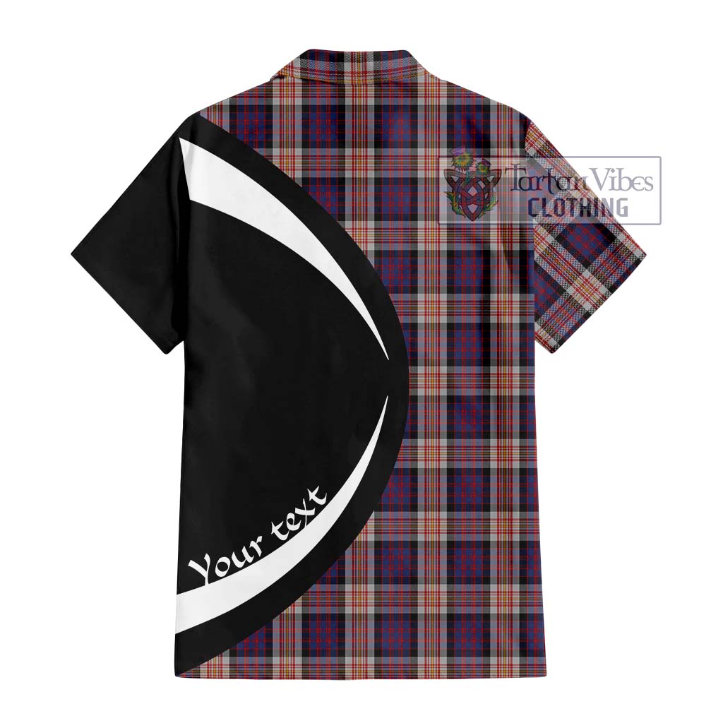 Carnegie Tartan Hawaiian Shirt with Family Crest Circle Style - Tartan Vibes Clothing