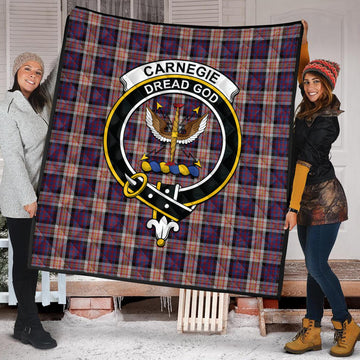 Carnegie Tartan Quilt with Family Crest