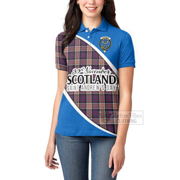 Carnegie Family Crest Tartan Women's Polo Shirt Celebrate Saint Andrew's Day in Style - Tartan Vibes Clothing