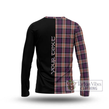 Carnegie Tartan Long Sleeve T-Shirt with Family Crest and Half Of Me Style - Tartan Vibes Clothing