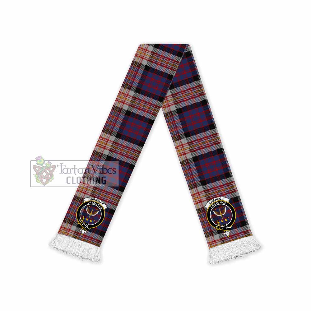 Carnegie Tartan Ruffneck Scarf with Family Crest - Tartan Vibes Clothing