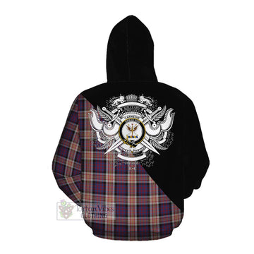 Carnegie Tartan Cotton Hoodie with Family Crest and Military Logo Style Pullover Hoodie - Tartan Vibes Clothing
