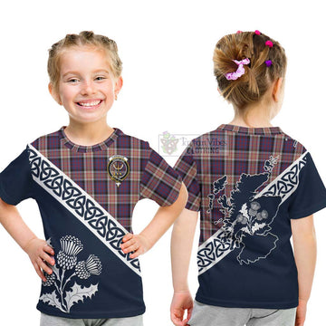 Carnegie Tartan Kid T-Shirt Featuring Thistle and Scotland Map - Tartan Vibes Clothing