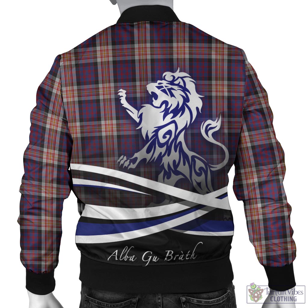Carnegie Tartan Bomber Jacket with Alba Gu Brath Regal Lion Emblem - Tartan Vibes Clothing