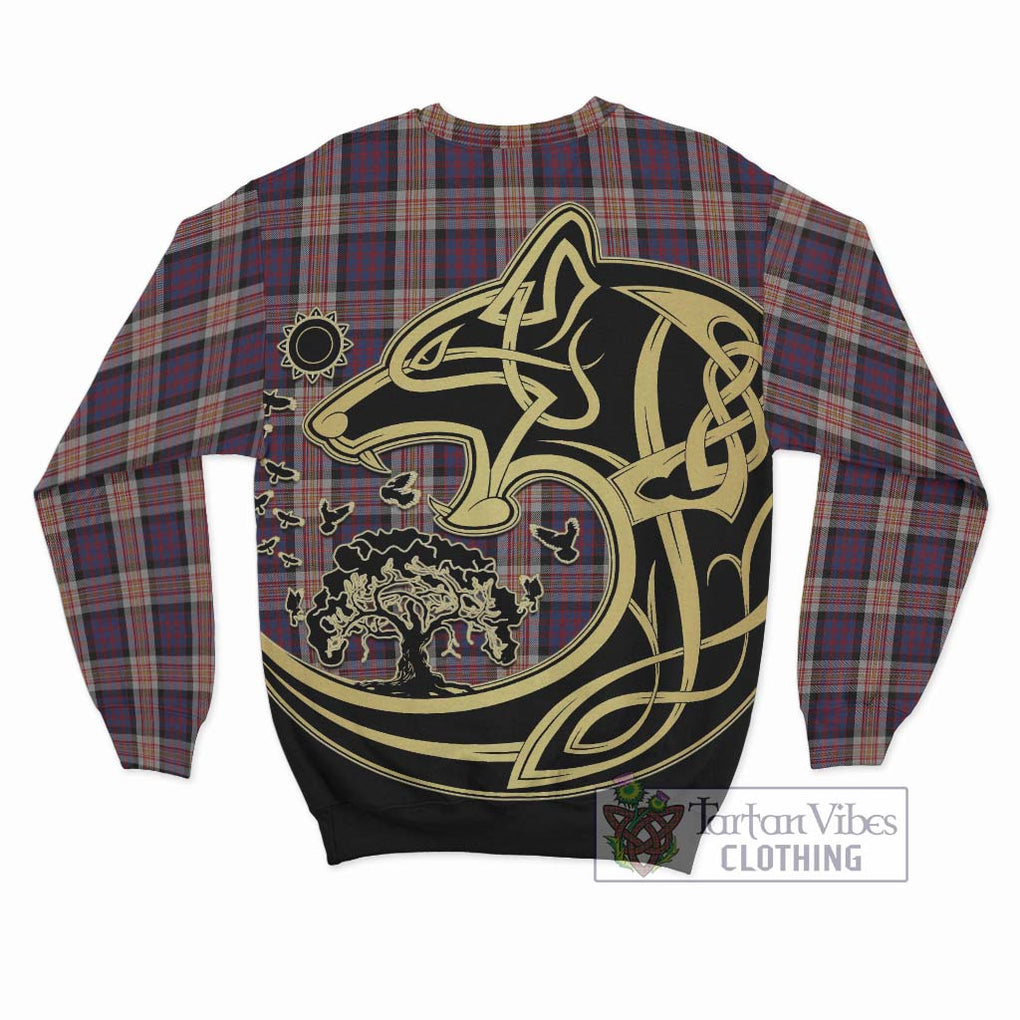 Carnegie Tartan Sweatshirt with Family Crest Celtic Wolf Style - Tartan Vibes Clothing