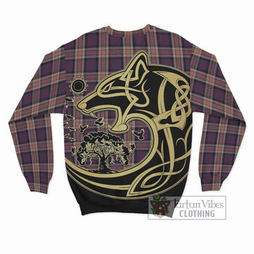 Carnegie Tartan Sweatshirt with Family Crest Celtic Wolf Style - Tartan Vibes Clothing