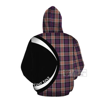 Carnegie Tartan Cotton Hoodie with Family Crest Circle Style Pullover Hoodie - Tartan Vibes Clothing