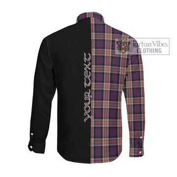 Carnegie Tartan Long Sleeve Button Shirt with Family Crest and Half Of Me Style Men's Shirt - Tartanvibesclothing Shop