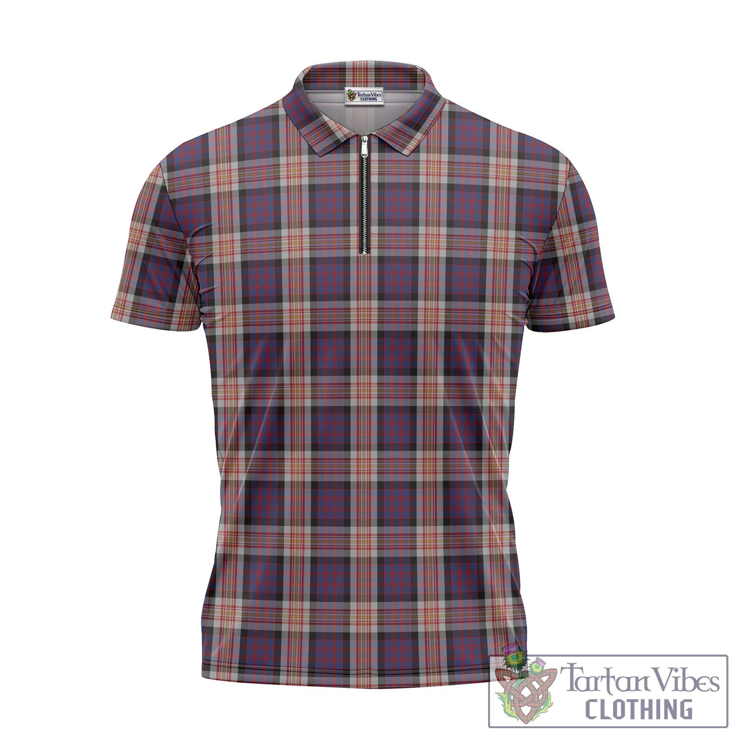 Carnegie Tartan Zipper Polo Shirt - Tartan Vibes Clothing