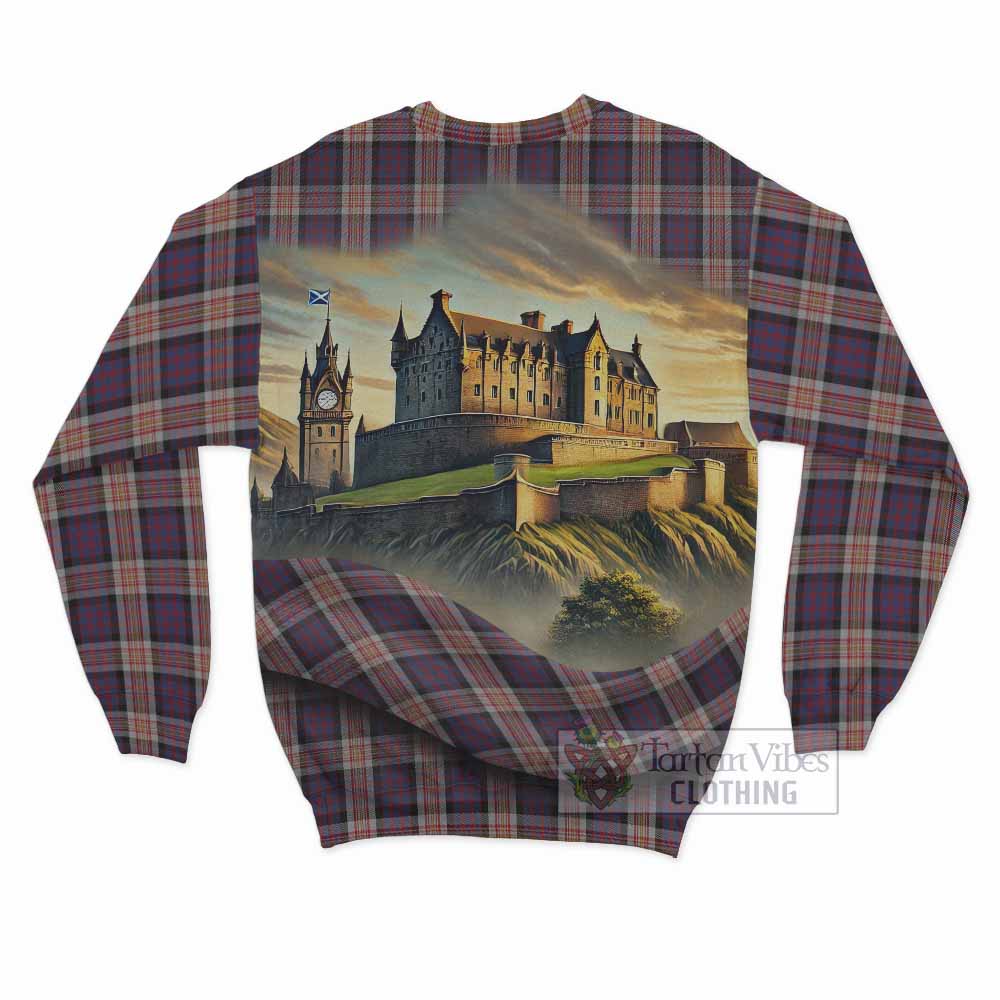 Carnegie Tartan Family Crest Sweatshirt with Scottish Ancient Castle Style - Tartan Vibes Clothing