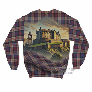 Carnegie Tartan Family Crest Sweatshirt with Scottish Ancient Castle Style - Tartan Vibes Clothing