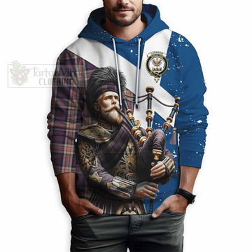 Carnegie Tartan Hoodie with Family Crest Scottish Bagpiper Vibes - Tartan Vibes Clothing
