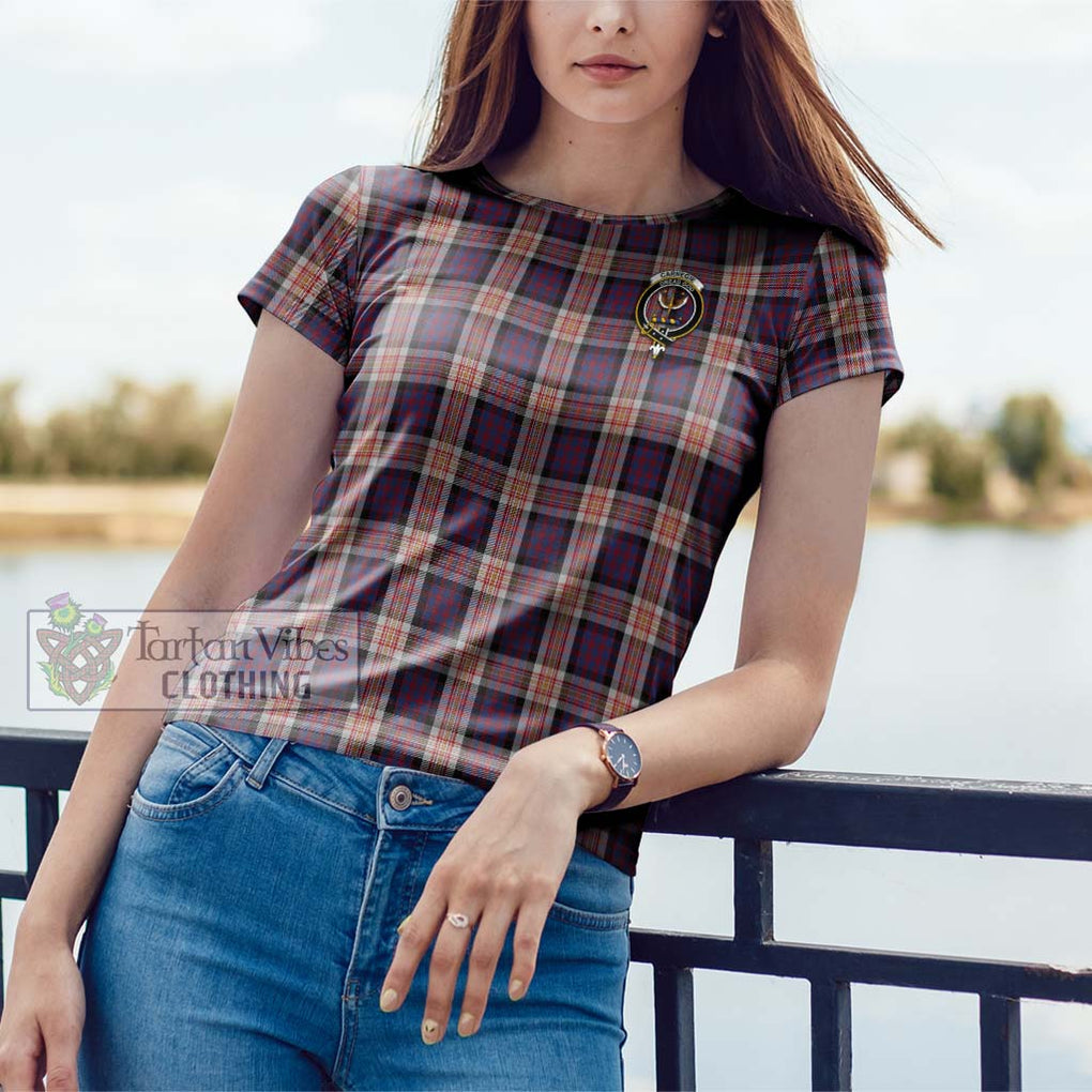 Carnegie Tartan Cotton T-Shirt with Family Crest - Tartan Vibes Clothing