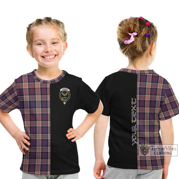 Carnegie Tartan Kid T-Shirt with Family Crest and Half Of Me Style - Tartan Vibes Clothing
