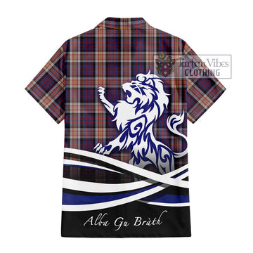 Carnegie Tartan Hawaiian Shirt with Alba Gu Brath Regal Lion Emblem - Tartan Vibes Clothing