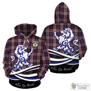 Carnegie Tartan Hoodie with Alba Gu Brath Regal Lion Emblem - Tartan Vibes Clothing