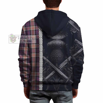 Carnegie Tartan Hoodie with Family Crest Cross Sword Thistle Celtic Vibes - Tartan Vibes Clothing