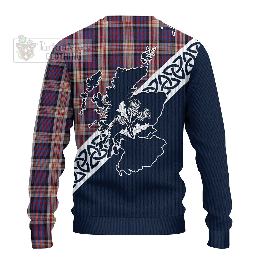 Carnegie Tartan Ugly Sweater Featuring Thistle and Scotland Map - Tartan Vibes Clothing