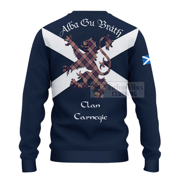 Carnegie Tartan Lion Rampant Ugly Sweater Proudly Display Your Heritage with Alba Gu Brath and Clan Name - Tartan Vibes Clothing