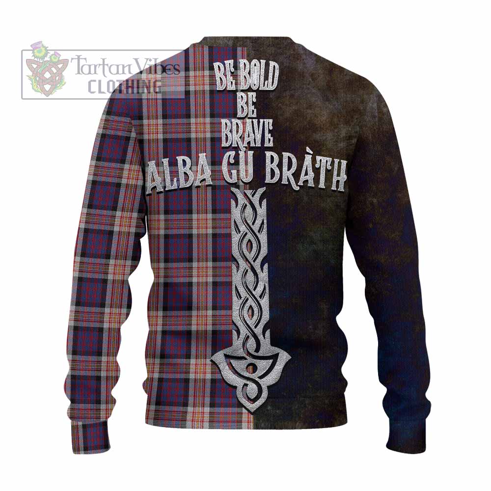 Carnegie Tartan Family Crest Knitted Sweater Alba Gu Brath Be Brave Lion Ancient Style - Tartan Vibes Clothing