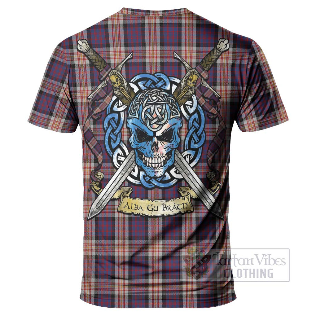 Carnegie Tartan T-Shirt with Family Crest Celtic Skull Style - Tartan Vibes Clothing