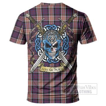Carnegie Tartan T-Shirt with Family Crest Celtic Skull Style - Tartan Vibes Clothing
