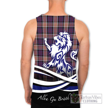 Carnegie Tartan Men's Tank Top with Alba Gu Brath Regal Lion Emblem - Tartan Vibes Clothing