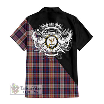 Carnegie Tartan Hawaiian Shirt with Family Crest and Military Logo Style - Tartan Vibes Clothing