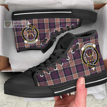 Carnegie Tartan High Top Shoes with Family Crest