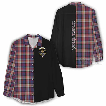 Carnegie Tartan Women's Casual Shirt with Family Crest and Half Of Me Style - Tartan Vibes Clothing