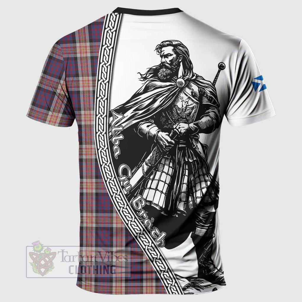 Carnegie Tartan Clan Crest T-Shirt with Highlander Warrior Celtic Style - Tartan Vibes Clothing