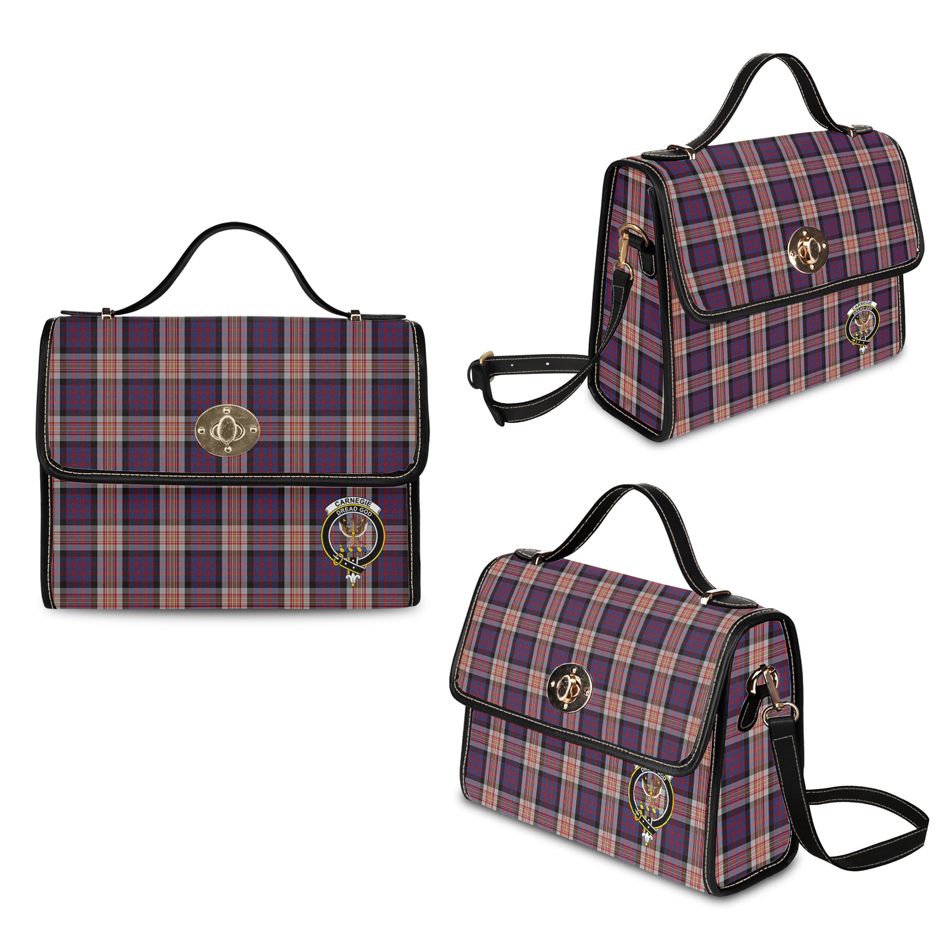 carnegie-tartan-leather-strap-waterproof-canvas-bag-with-family-crest