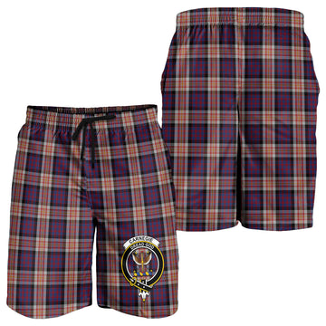 Carnegie Tartan Mens Shorts with Family Crest - Tartan Vibes Clothing