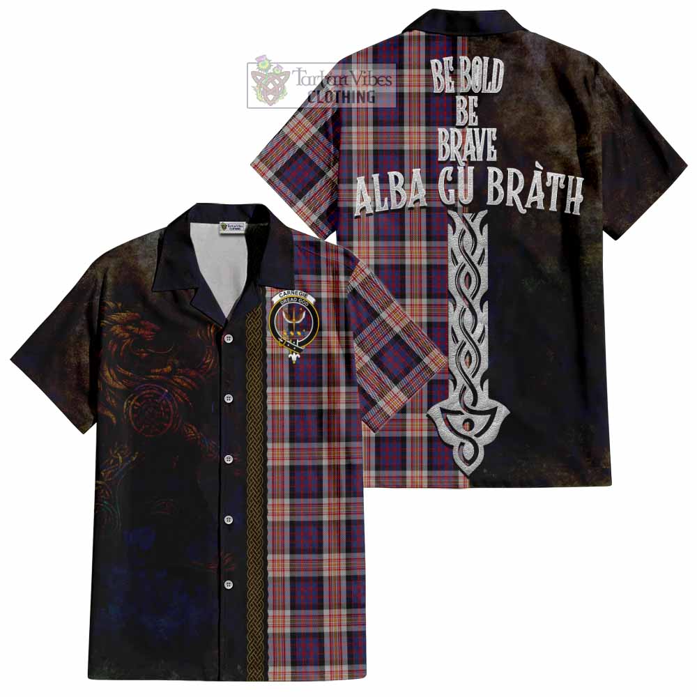 Carnegie Tartan Family Crest Hawaiian Shirt Alba Gu Brath Be Brave Lion Ancient Style - Tartan Vibes Clothing