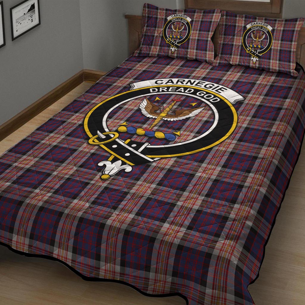 Carnegie Tartan Quilt Bed Set with Family Crest - Tartan Vibes Clothing