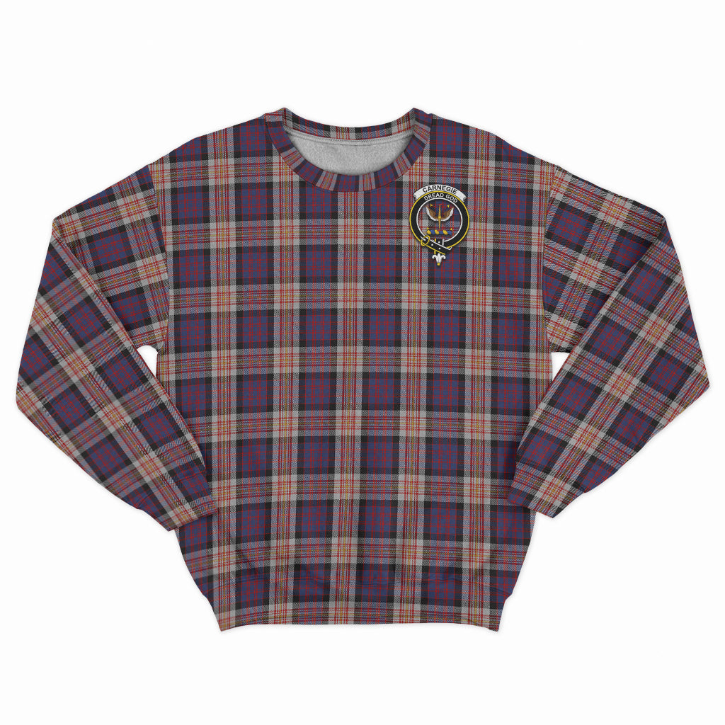 Carnegie Tartan Sweatshirt with Family Crest - Tartan Vibes Clothing