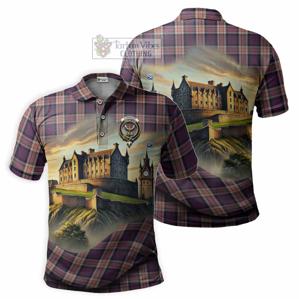 Tartan Vibes Clothing Carnegie Tartan Family Crest Polo Shirt with Scottish Ancient Castle Stype