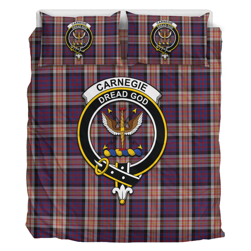 Carnegie Tartan Bedding Set with Family Crest - Tartan Vibes Clothing