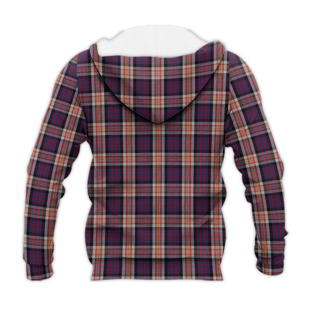 Carnegie Tartan Knitted Hoodie with Family Crest - Tartan Vibes Clothing