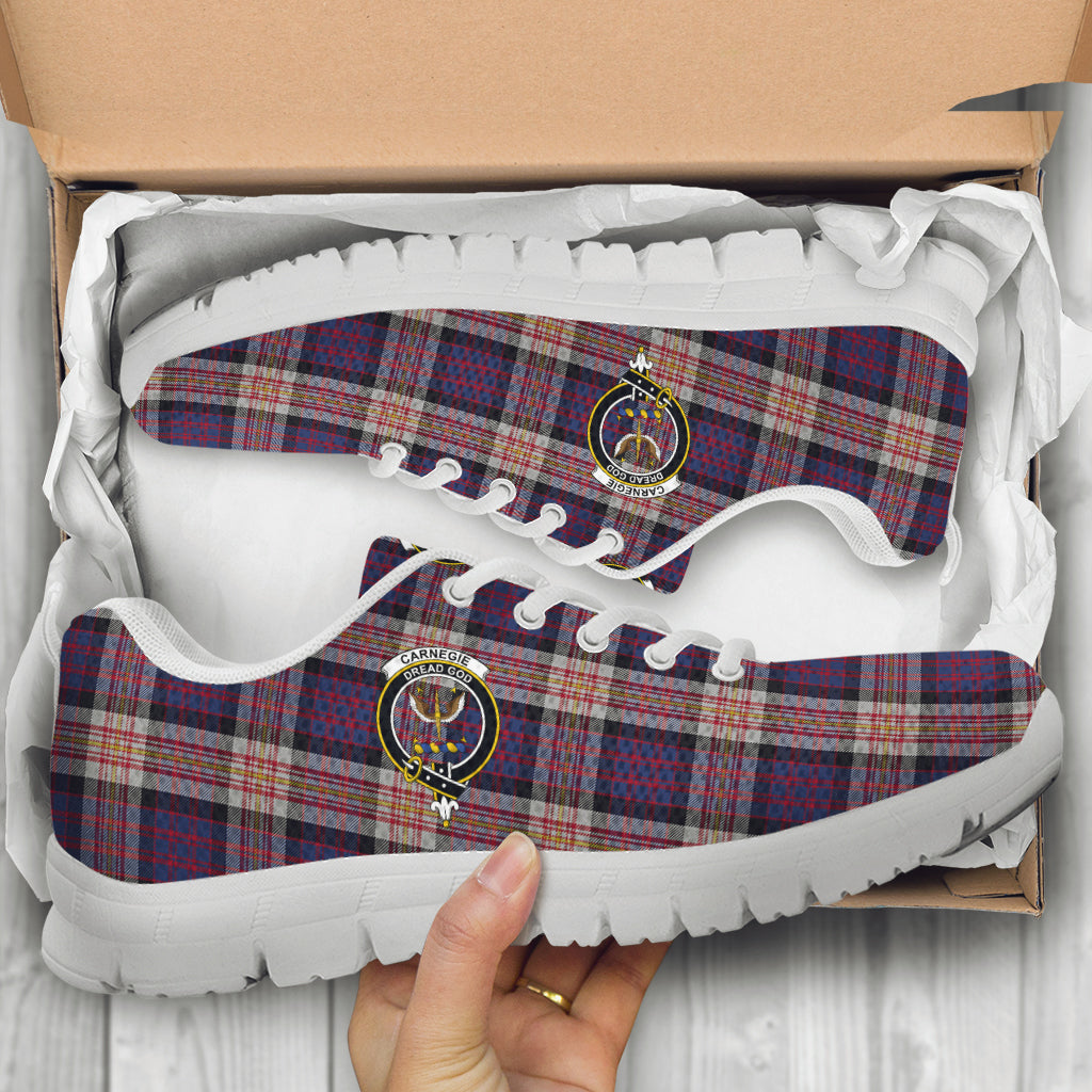 Carnegie Tartan Sneakers with Family Crest - Tartan Vibes Clothing