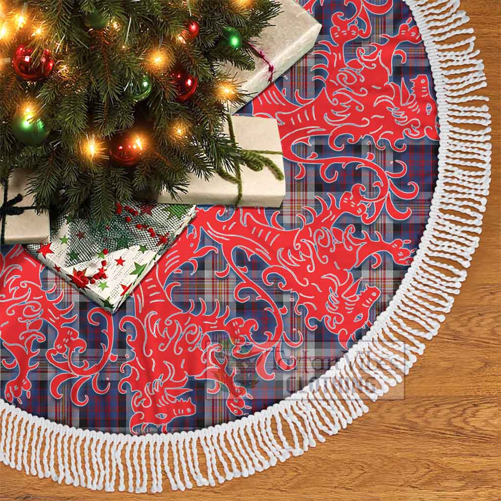 Carnegie Tartan Christmas Tree Skirt Lion Rampant Style - Tartan Vibes Clothing