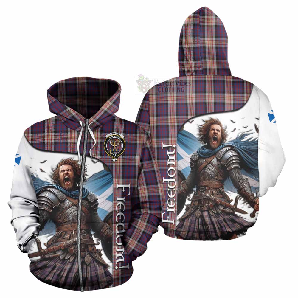Tartan Vibes Clothing Carnegie Crest Tartan Hoodie Inspired by the Freedom of Scottish Warrior