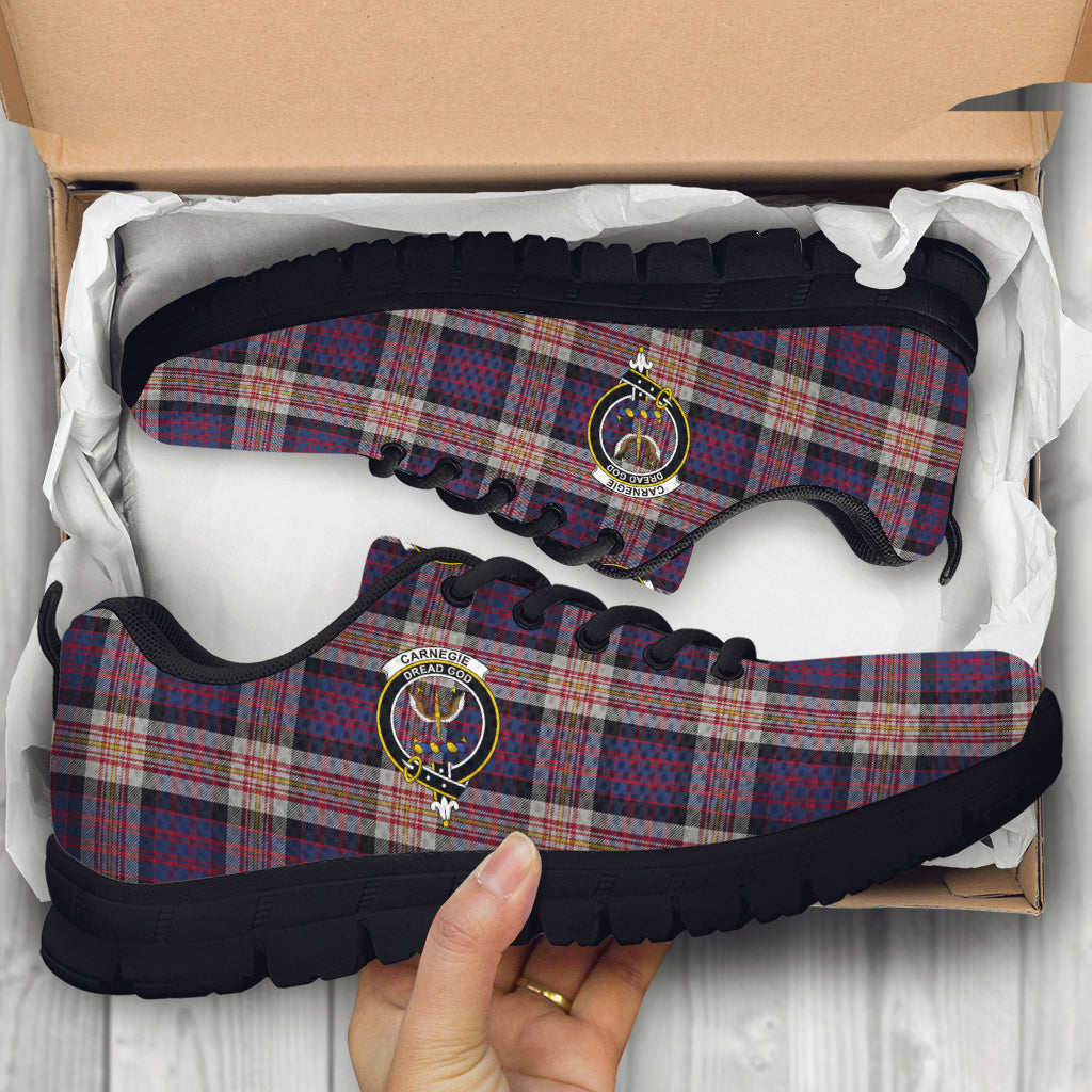 Carnegie Tartan Sneakers with Family Crest - Tartan Vibes Clothing