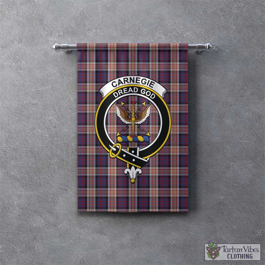 Carnegie Tartan Gonfalon, Tartan Banner with Family Crest - Tartan Vibes Clothing