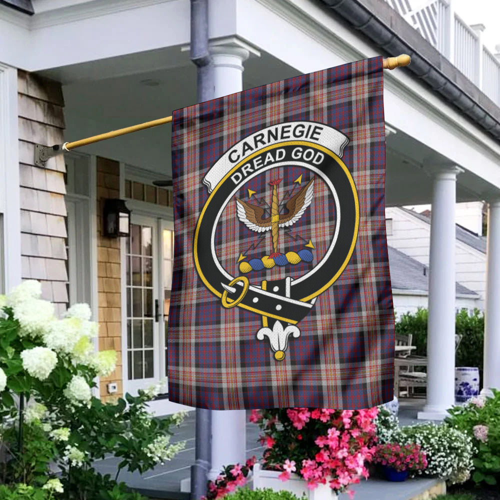 Carnegie Tartan Flag with Family Crest - Tartan Vibes Clothing