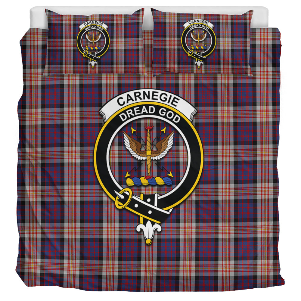 Carnegie Tartan Bedding Set with Family Crest - Tartan Vibes Clothing
